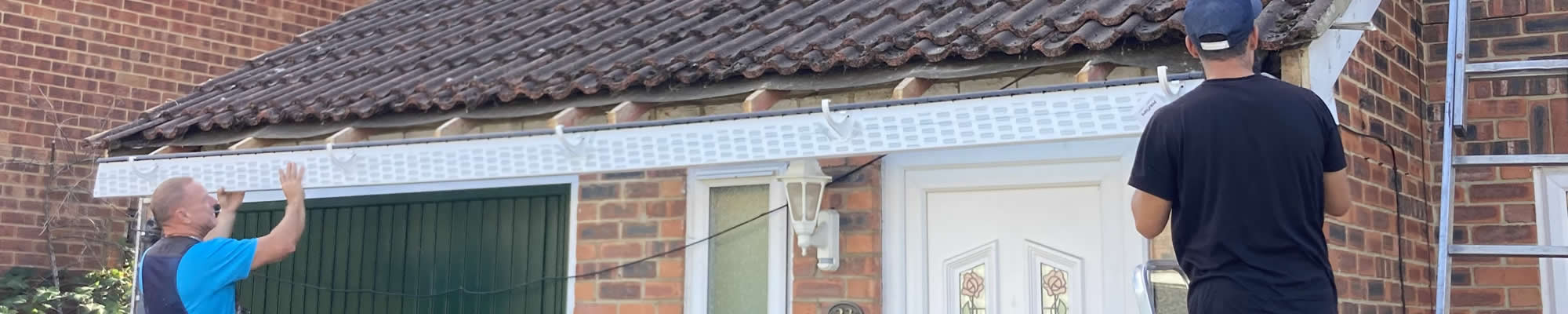 Old roofline replaced them with white uPVC